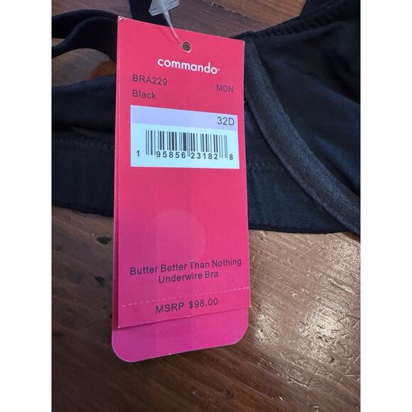 commando Women's Butter Better Than Nothing Underwire Bra Size 32D Black NWT $98 - Picture 4 of 8